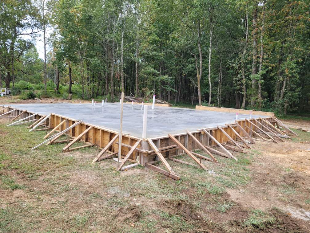 Foundation construction project by licensed contractor in Jackson County Alabama