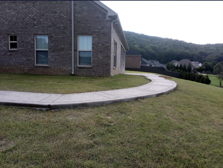 Decorative concrete walkway project in Huntsville AL